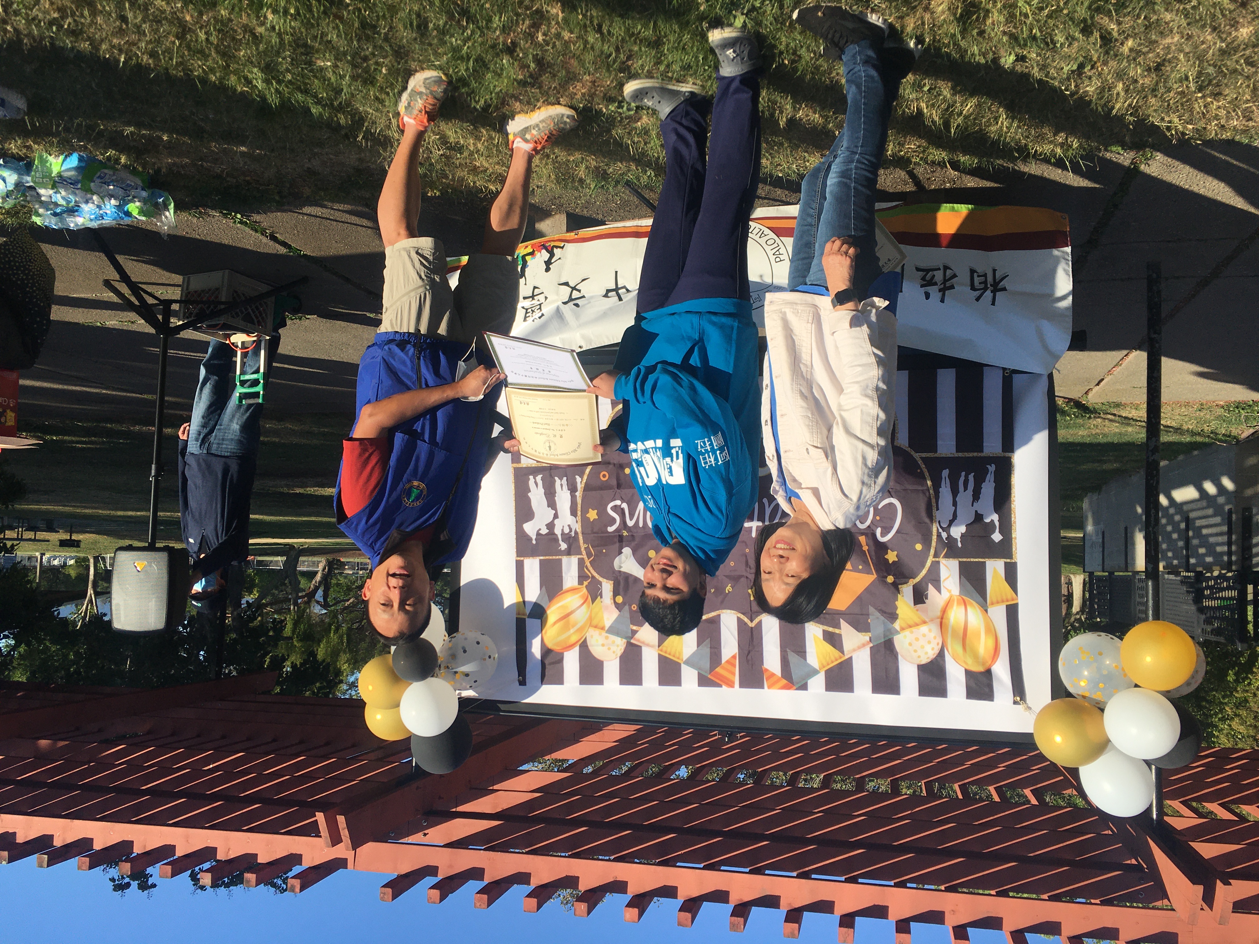 Group graduation celebration